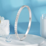 Anti-Tarnish Silver Geometric Crystal Rhombus Design Bracelet