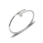 Elegance Silver Crystal Nail Bracelet