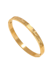 Anti-Tarnish Gold Engraved 'I Love You' Bracelet