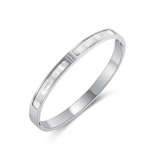 Anti-Tarnish Silver Mother-of-Pearl Bracelet