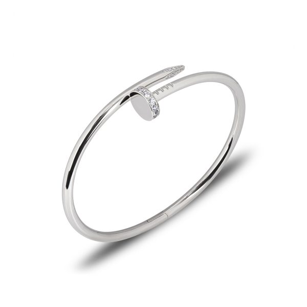 Elegance Silver Crystal Nail Bracelet