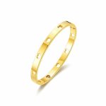 Anti-Tarnish Gold Cut-Out Heart Bracelet