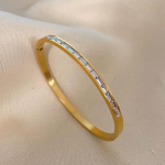 Gold Gilded Baguette Crystal Bracelet