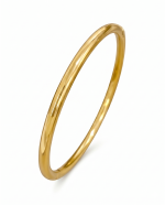 Anti-Tarnish Smooth Gold Tube Bangle Bracelet