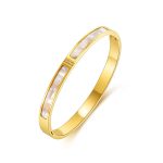 Anti-Tarnish Gold Mother-of-Pearl Bracelet