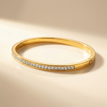 Anti-Tarnish Gold Baguette Tennis Bracelet