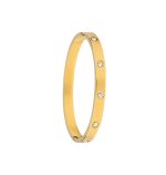 Anti-Tarnish Gold Studded Crystal Bracelet