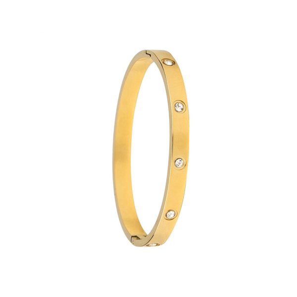 Anti-Tarnish Gold Studded Crystal Bracelet