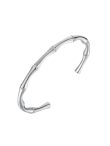 Anti-Tarnish Silver Bamboo Open Cuff Bracelet