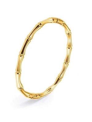 Orbit Bling Anti-Tarnish Gold Bamboo Segment Bracelet