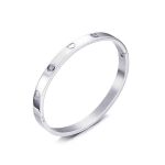 Orbit Bling Anti-Tarnish Silver Heart & Crystal Bracelet