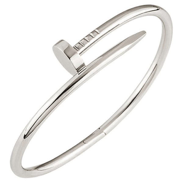 Anti-Tarnish Silver Nail Statement Bracelet