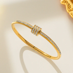 Anti-Tarnish Gold Barrel Bracelet