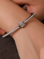 Anti-Tarnish Silver Barrel Bracelet