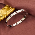 Anti-Tarnish Silver Cut-Out Heart Bracelet