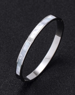 Anti-Tarnish Silver Mother-of-Pearl Bracelet