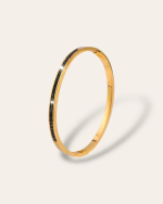 Anti-Tarnish Gold & Black Crystal Bracelet