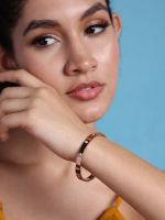 Anti-Tarnish Rose Gold Studded Crystal Bracelet