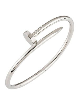 Anti-Tarnish Silver Nail Statement Bracelet