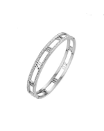 Roman Numeral Crystal Bracelet Silver