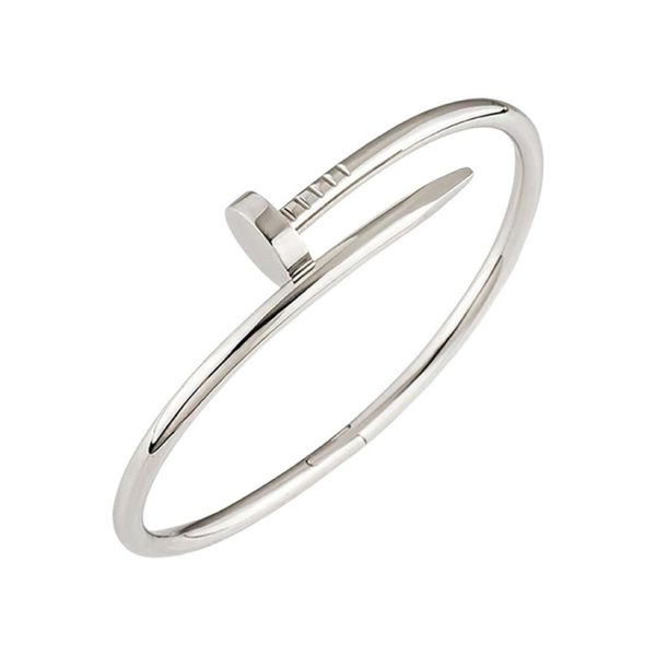 Anti-Tarnish Silver Nail Statement Bracelet