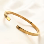 Anti-Tarnish Gold Geometric Crystal Rhombus Design Bracelet