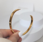 Anti-Tarnish Gold Crystal Floral Bracelet