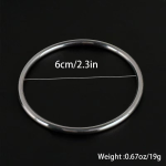 Anti-Tarnish Smooth Silver Tube Bangle Bracelet