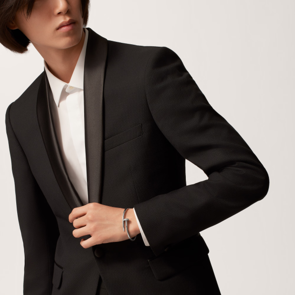 Elegance Silver Crystal Nail Bracelet