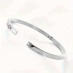 Anti-Tarnish Silver Geometric Crystal Rhombus Design Bracelet