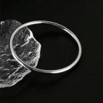 Anti-Tarnish Smooth Silver Tube Bangle Bracelet
