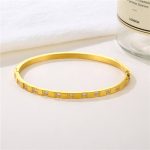 Gold Crystal Stacking Bangle Bracelet