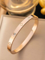 Anti-Tarnish Rose Gold Clover Crystal Bracelet