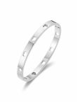 Anti-Tarnish Silver Cut-Out Heart Bracelet