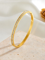 Anti-Tarnish Gold Baguette Tennis Bracelet