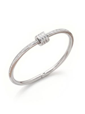 Anti-Tarnish Silver Barrel Bracelet