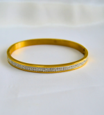 Anti-Tarnish Gold Double Pave Crystal Bracelet