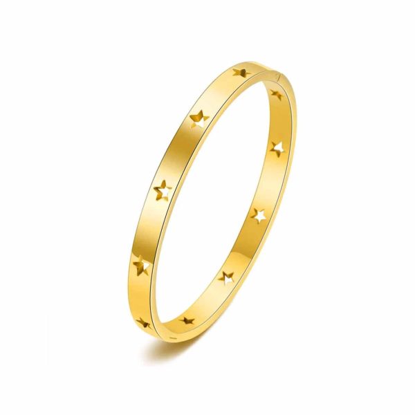 Anti-Tarnish Gold Cut-Out Star Bracelet