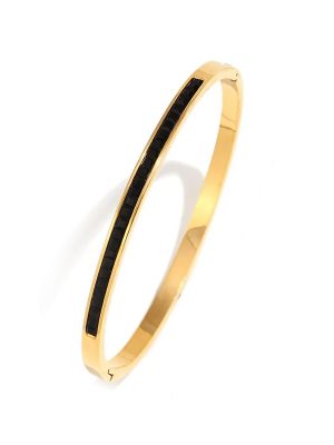 Anti-Tarnish Gold & Black Crystal Bracelet