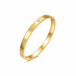 Anti-Tarnish Gold Crystal Floral Bracelet