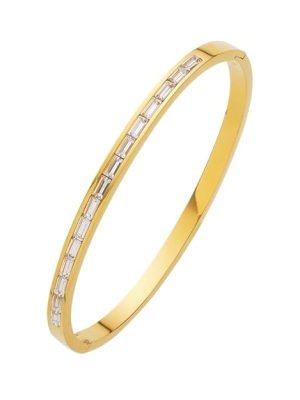 Gold Gilded Baguette Crystal Bracelet