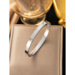 Orbit Bling Anti-Tarnish Silver Heart & Crystal Bracelet