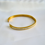 Anti-Tarnish Gold Double Pave Crystal Bracelet