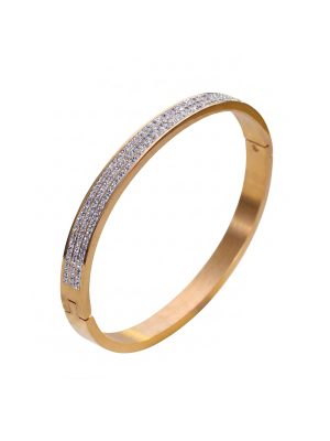 Anti-Tarnish Triple Crystal Line Bracelet – Gold