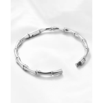 Anti-Tarnish Silver Bamboo Segment Bracelet