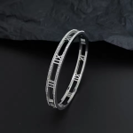 Roman Numeral Crystal Bracelet Silver