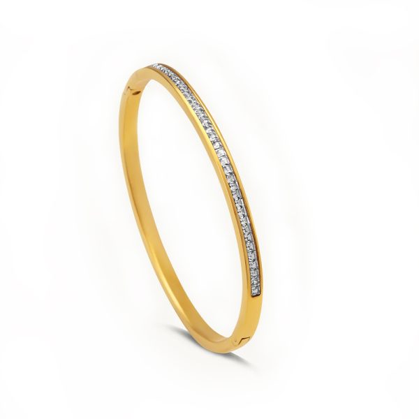 Anti-Tarnish Gold Baguette Tennis Bracelet