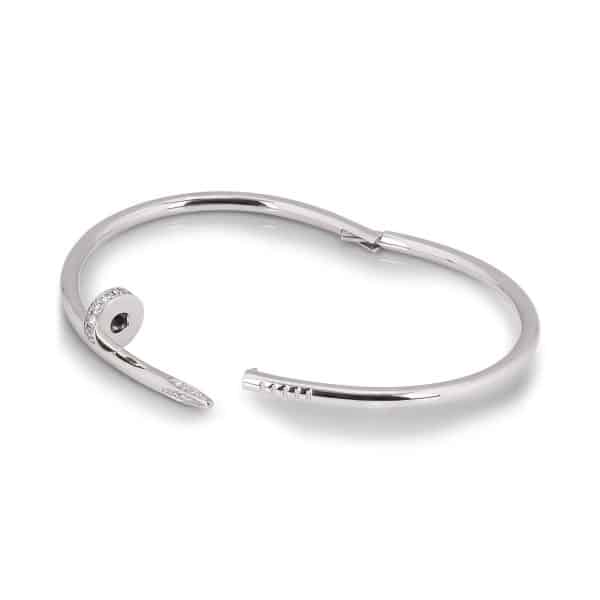 Elegance Silver Crystal Nail Bracelet