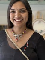 Multicolor Beaded Oxidised Silver Necklace Set with Earrings for Women